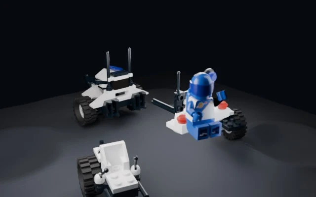 The revised exploded rover with its main assemblies separated into clear groups
